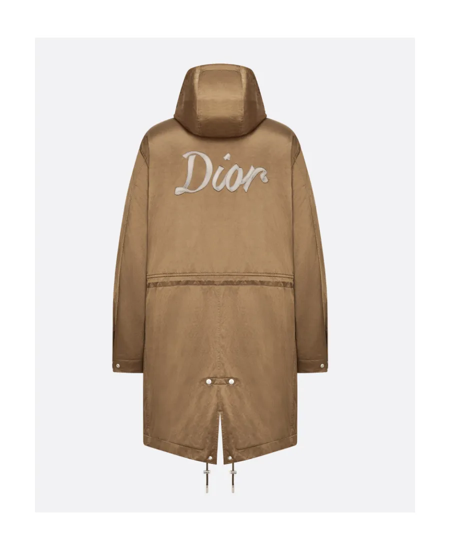 Logo Embroidered High Neck Coat