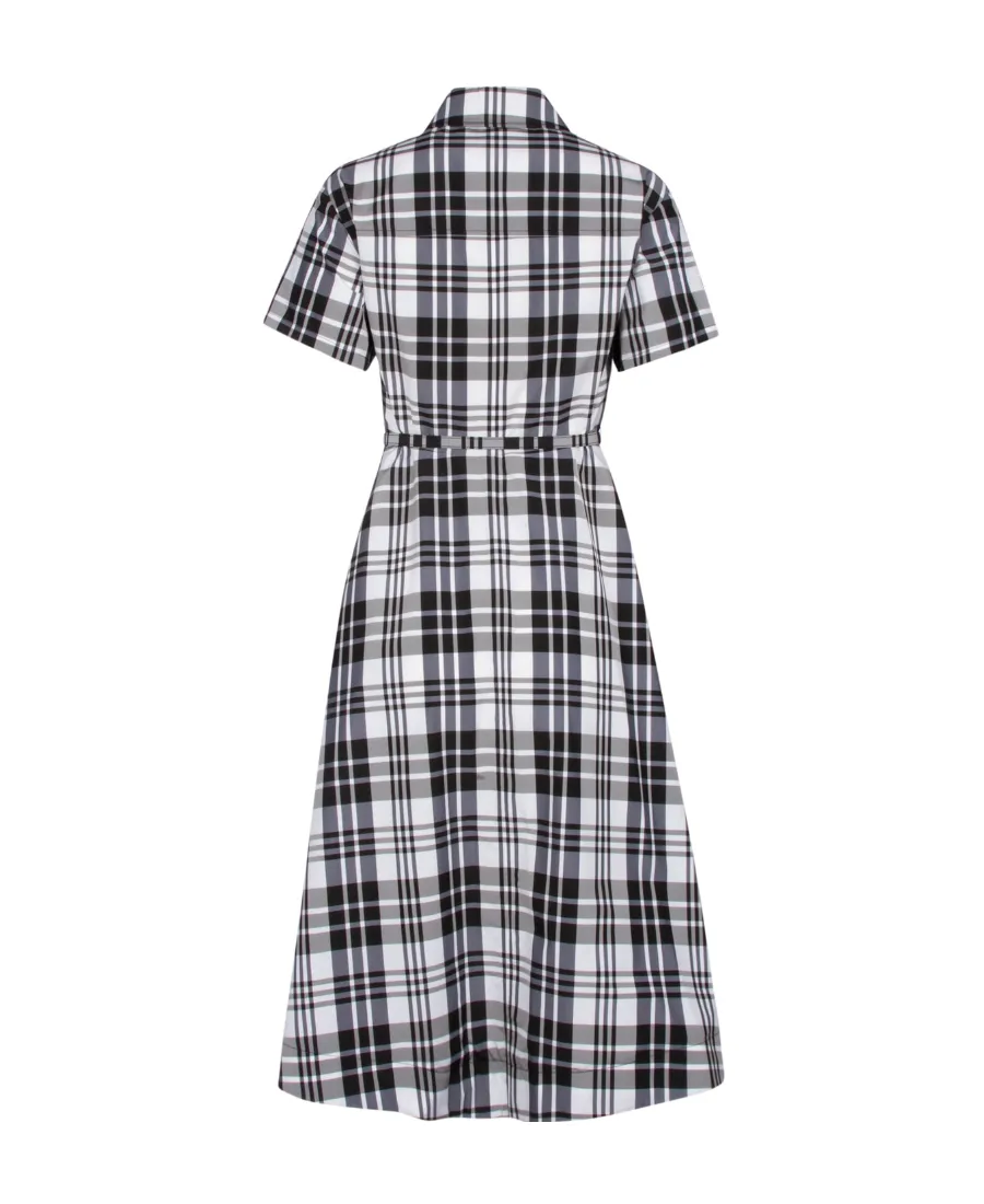 Logo Plaid Dress