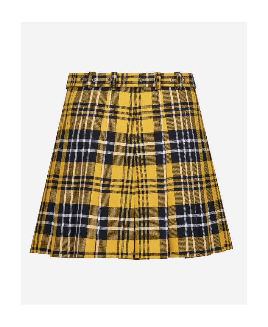 Pleated Miniskirt With Belt