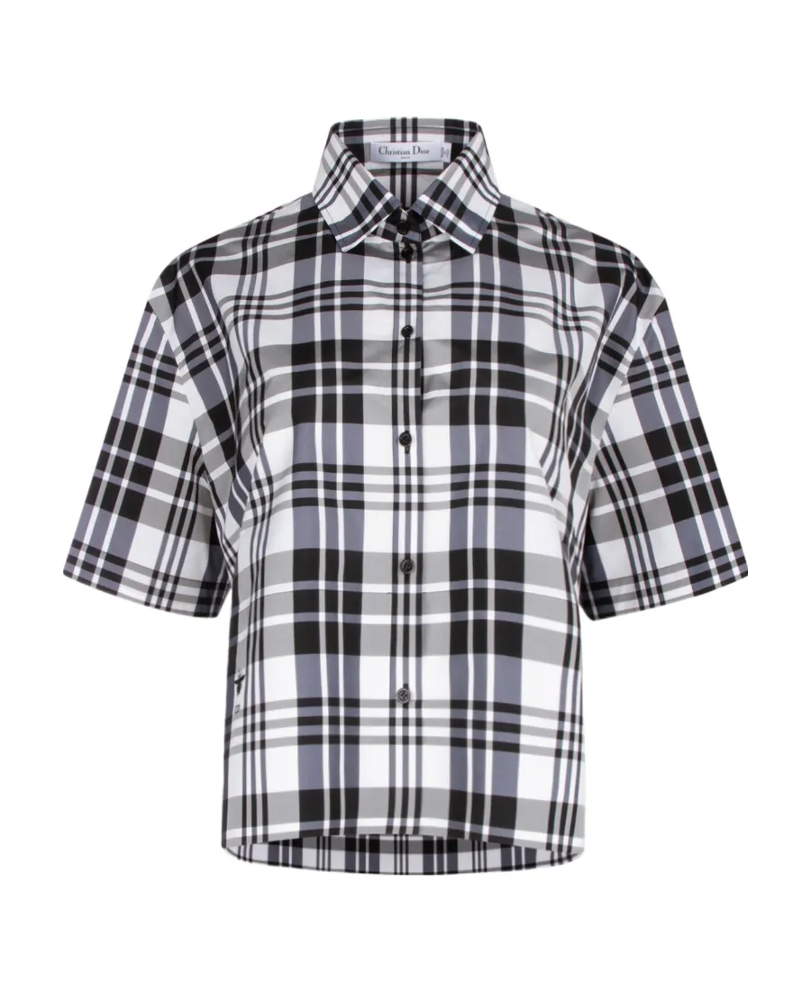 Logo Checked Short-Sleeved Shirt