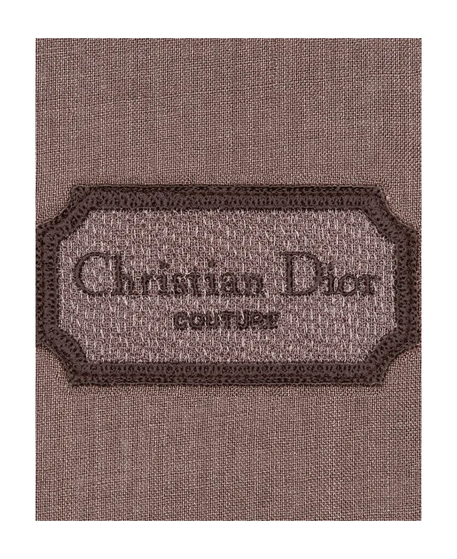 Logo Patch Fringed Scarf
