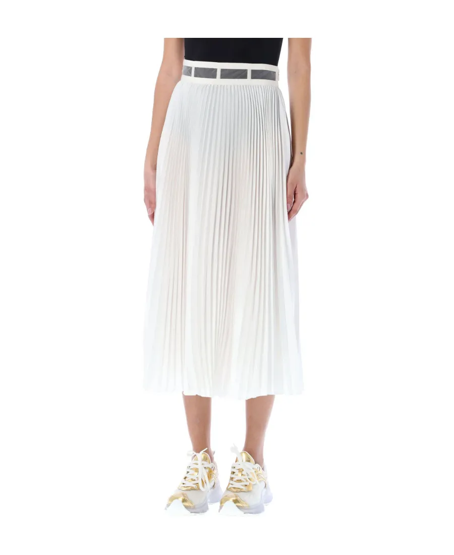 Pleated High Waist Midi Skirt