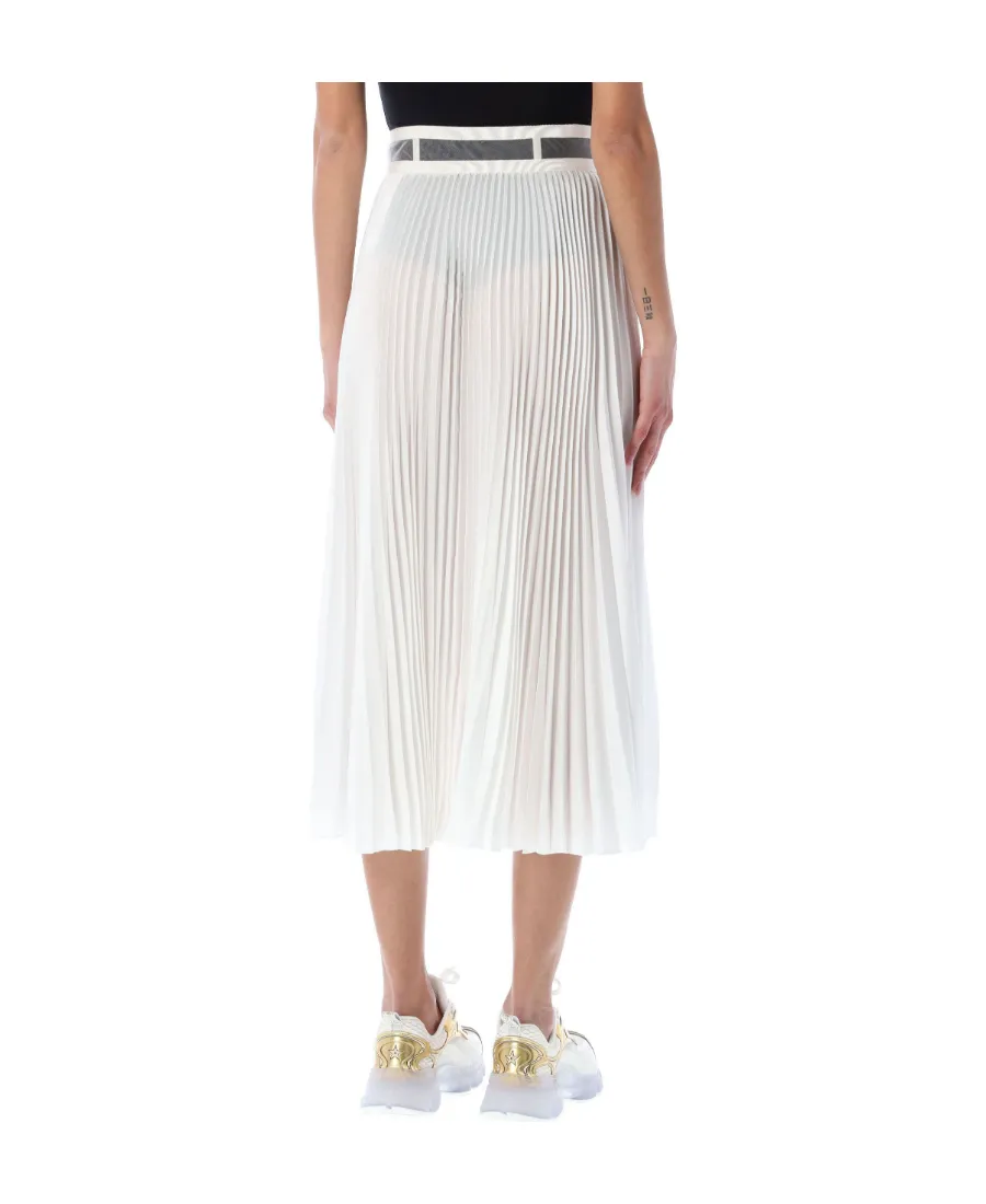 Pleated High Waist Midi Skirt