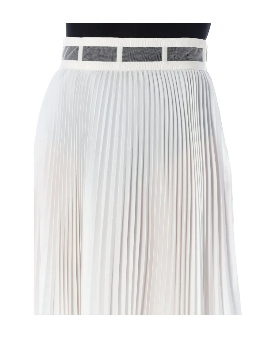 Pleated High Waist Midi Skirt