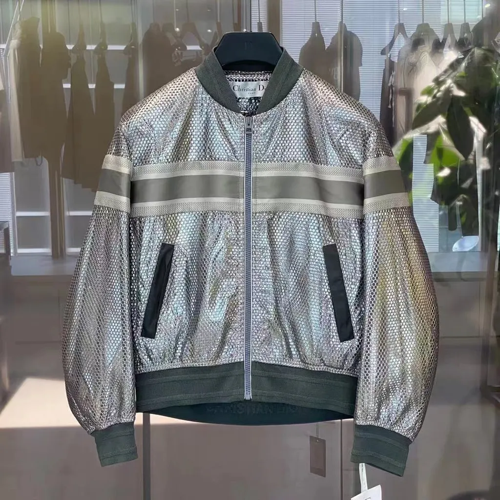 Grid Baseball Jacket