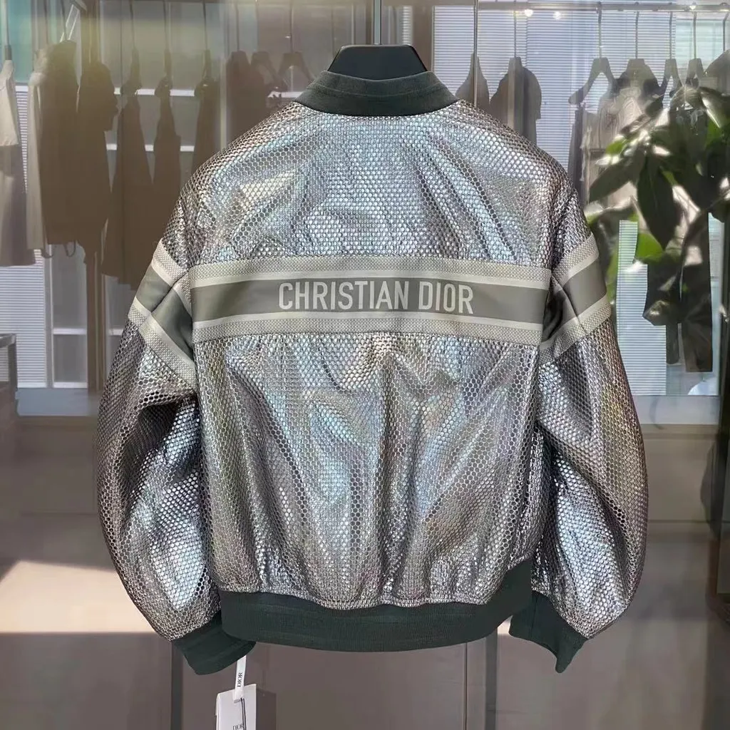 Grid Baseball Jacket