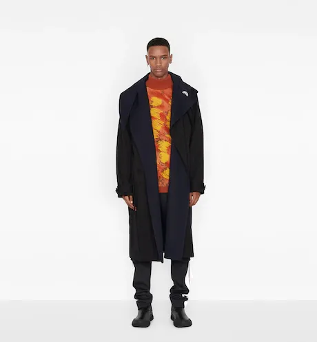 Black Double-Breasted Windbreaker
