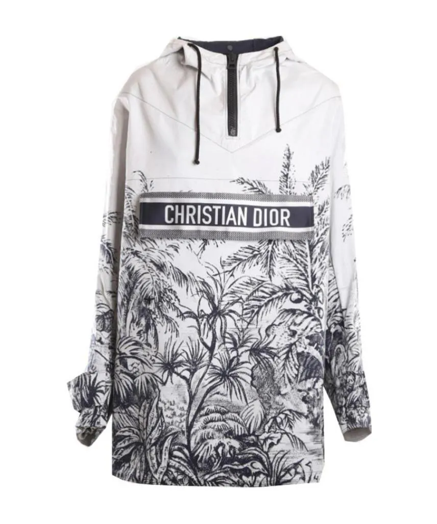 Hooded Long-Sleeved Printed Pattern Sweater