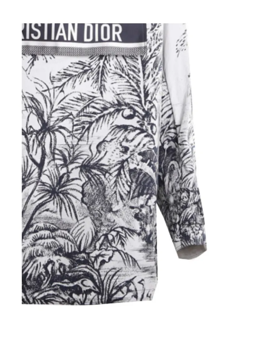 Hooded Long-Sleeved Printed Pattern Sweater