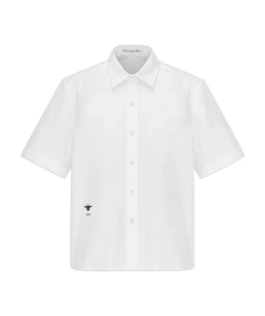 Cropped Button-Up Blouse