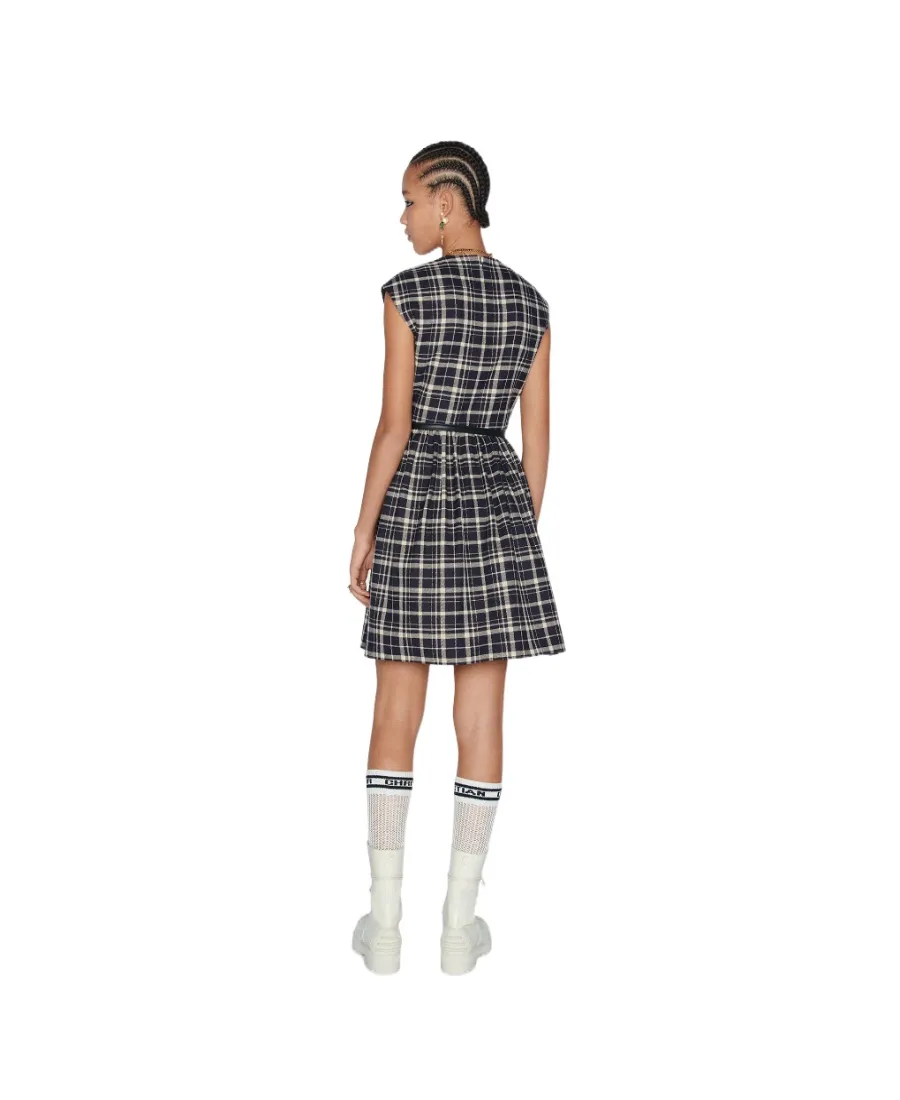 Checkered Sleeveless Dress