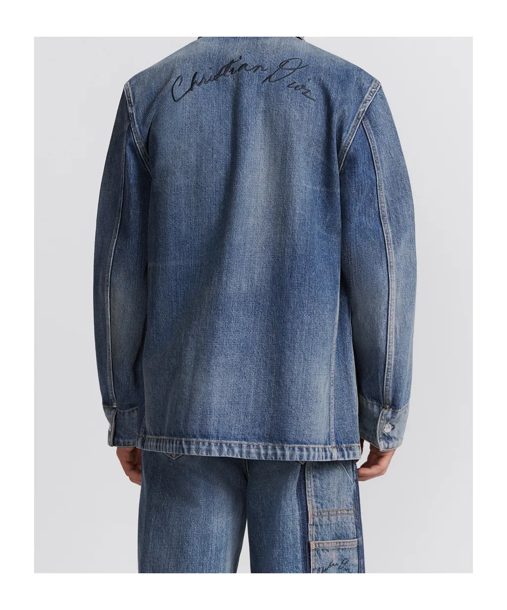 Collared Button-Up Denim Jacket