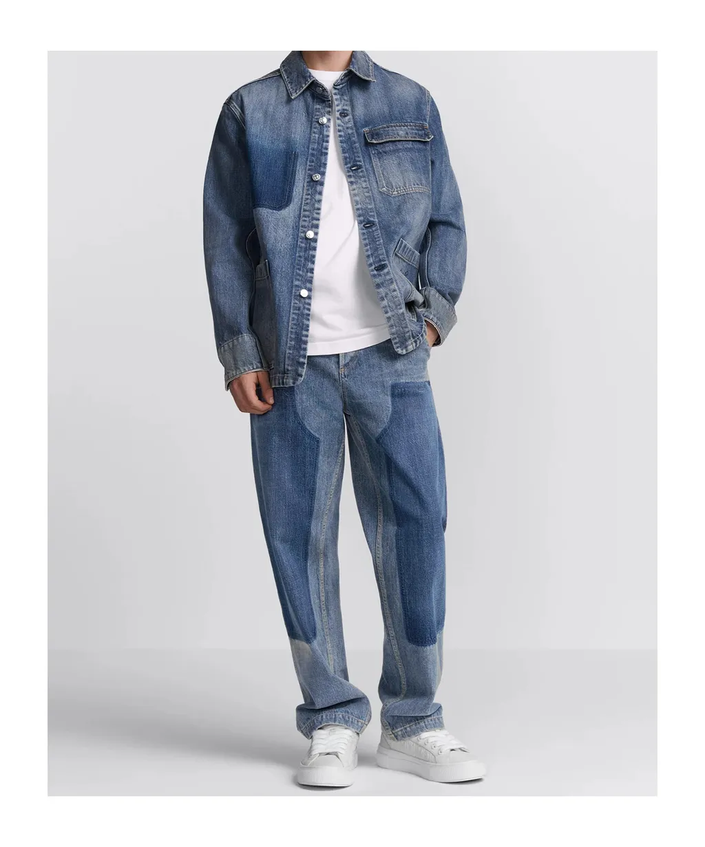 Panelled Straight-Leg Jeans