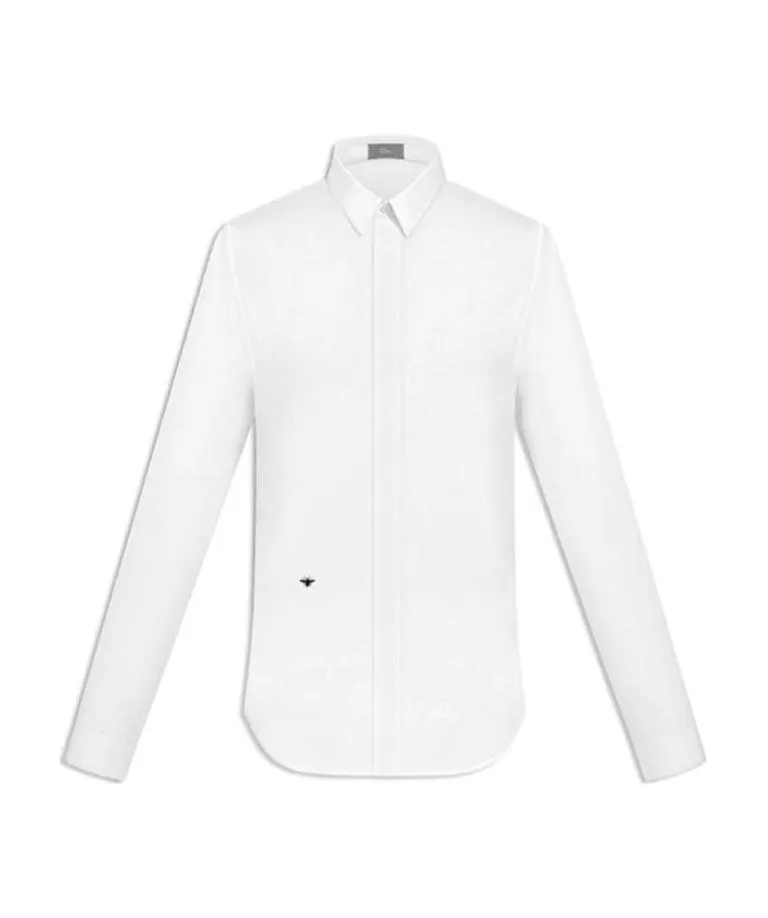 Bee Embroidered Long-Sleeved Shirt