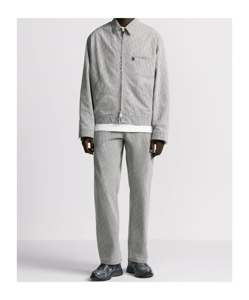 Oblique Zipped Blouson Jacket