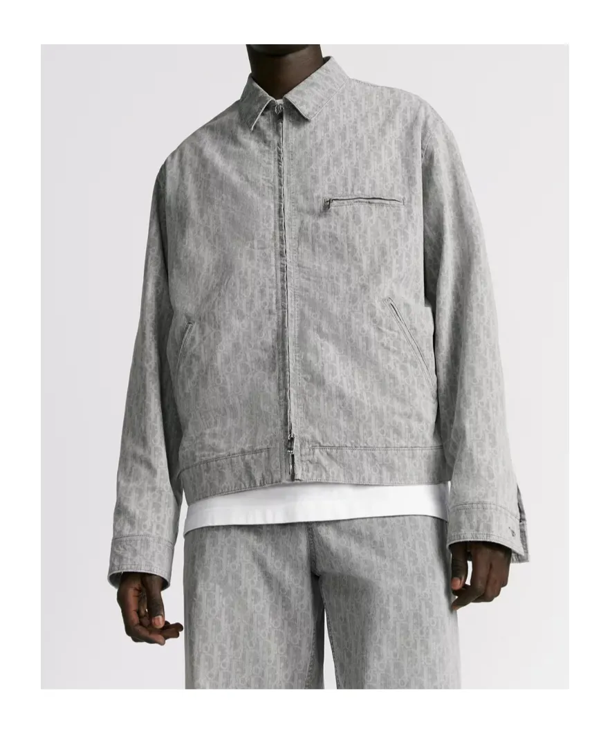 Oblique Zipped Blouson Jacket