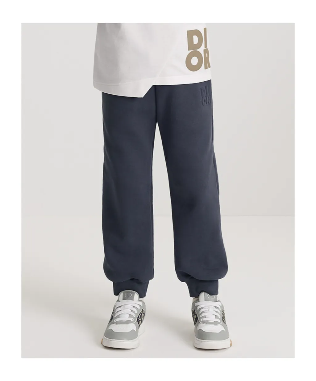 Baby Dior Logo Detailed Straight Leg Trousers