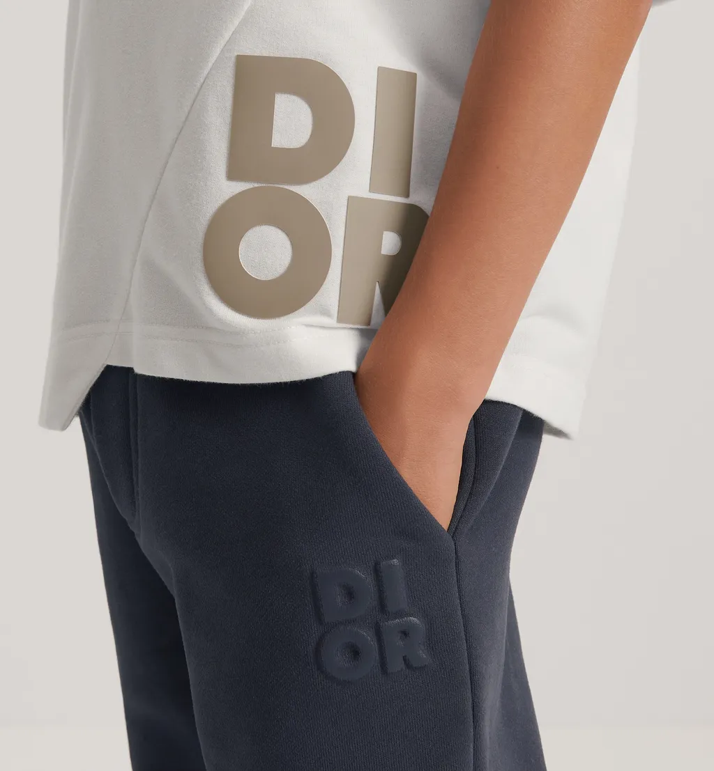 Baby Dior Logo Detailed Straight Leg Trousers