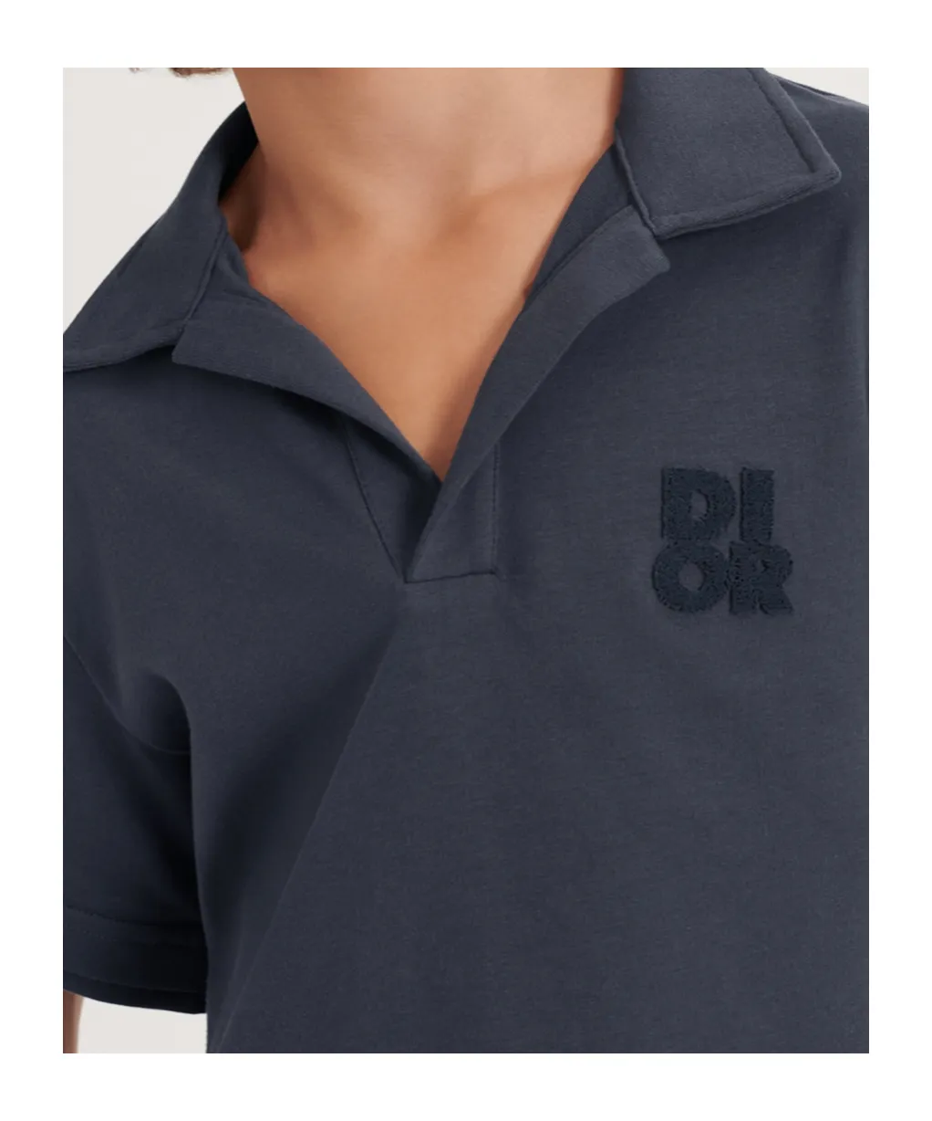 Baby Dior Logo Detailed Short-Sleeved Polo Shirt