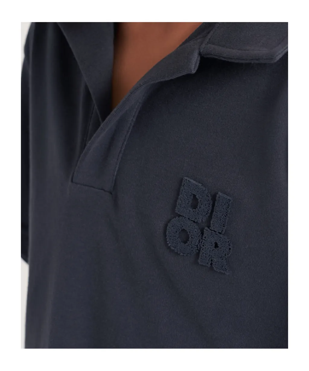 Baby Dior Logo Detailed Short-Sleeved Polo Shirt
