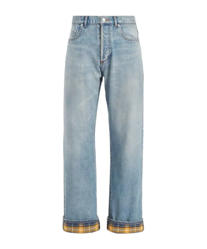Logo Patch Straight-Leg Jeans