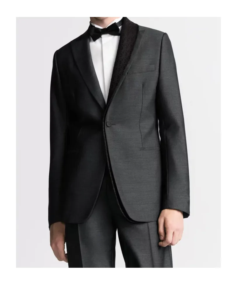 Jacket With Asymmetric Shawl Collar