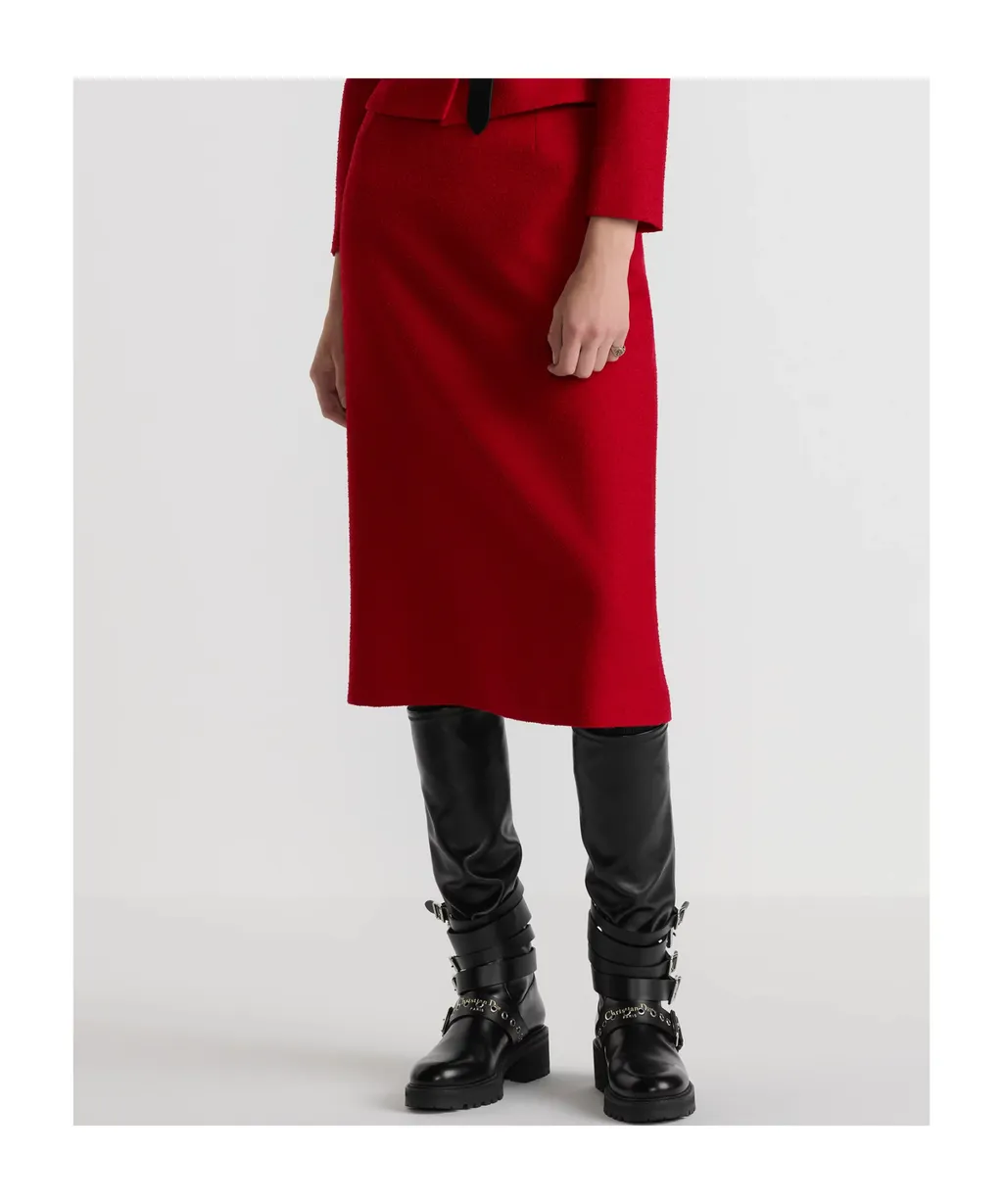 Mid-Length Straight-Cut Skirt