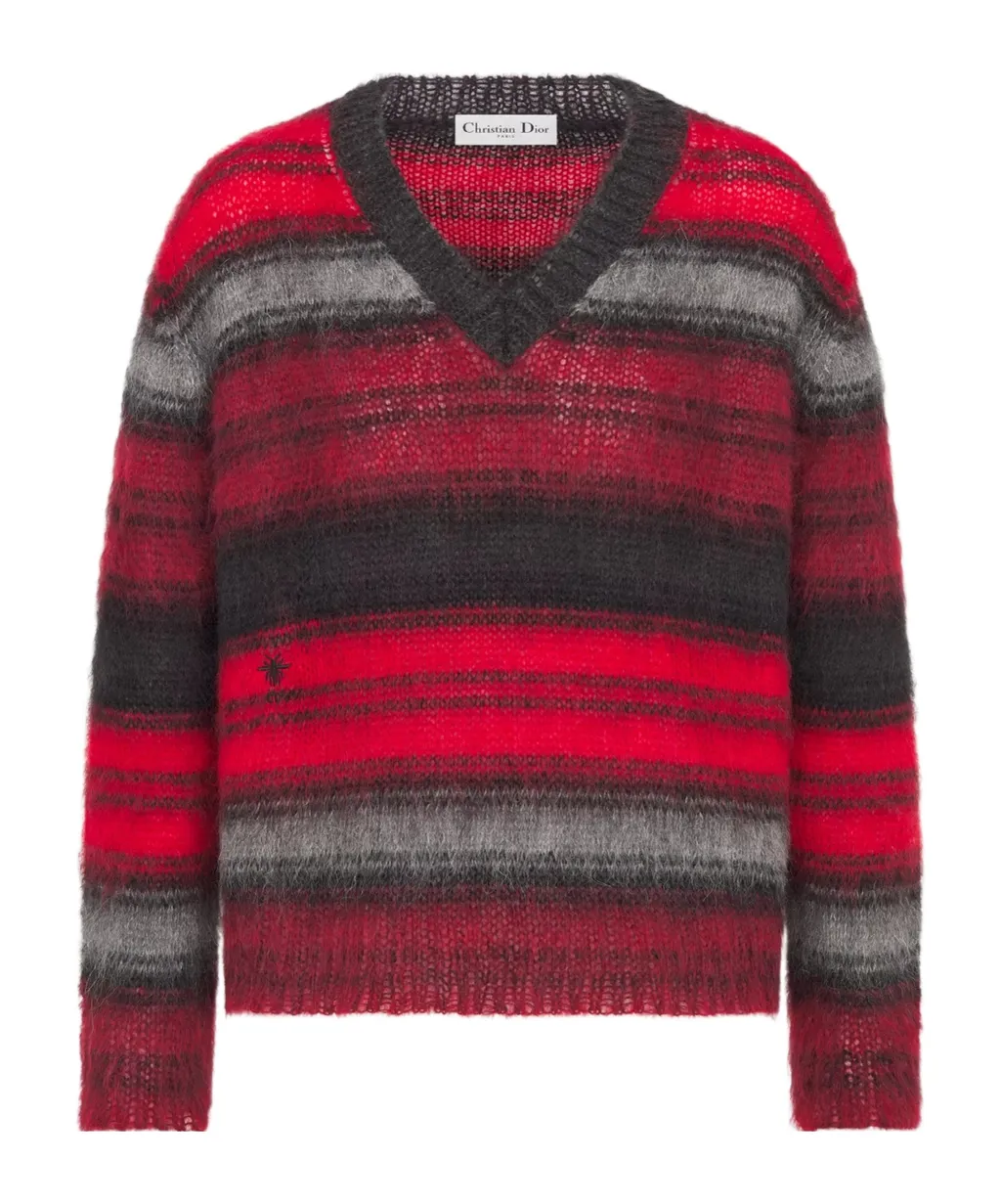 Striped V-Neck Jumper