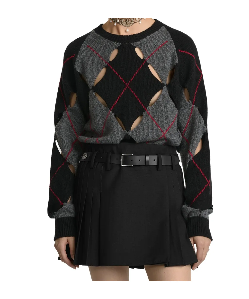All-Over Patterned Crewneck Jumper