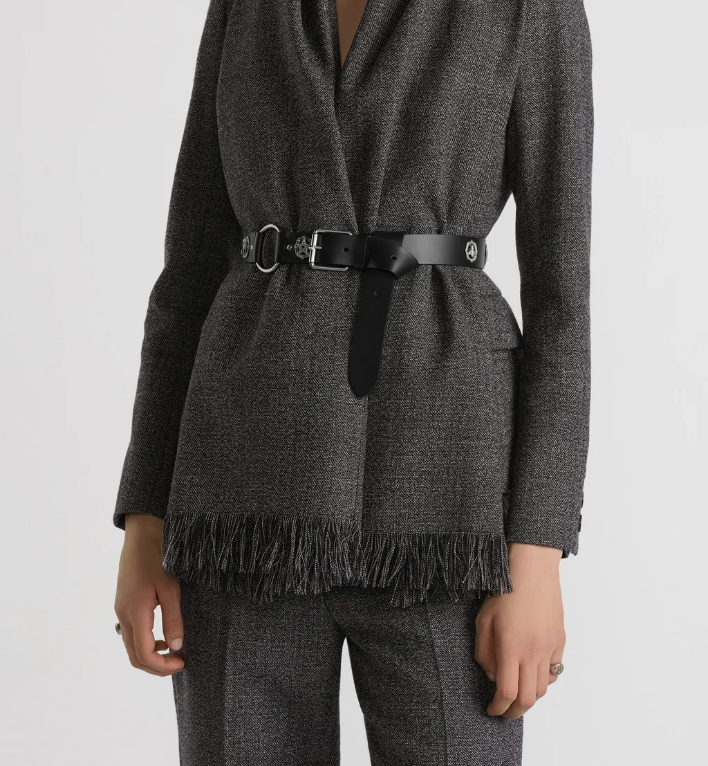 Belted Jacket With Removable Scarf