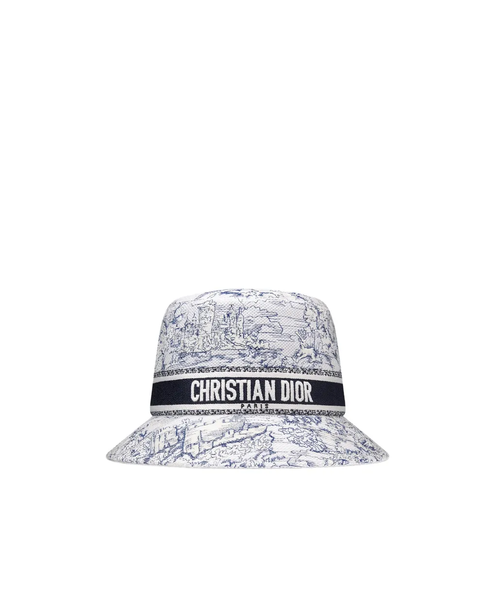 D-Bobby Toile De Jouy Scotland Small-Brim Bucket Hat