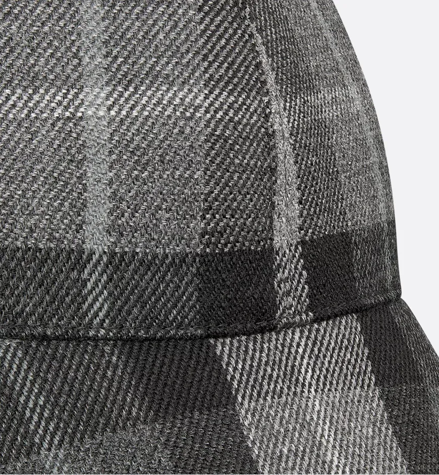 D-Tulipe Checkdior Large-Brim Reversible Cloche N