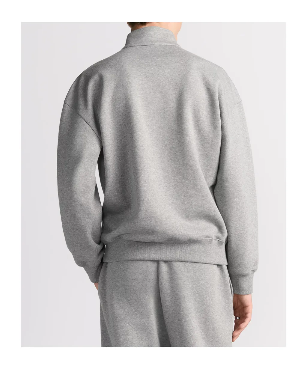 High Neck Zip Detailed Sweatshirt