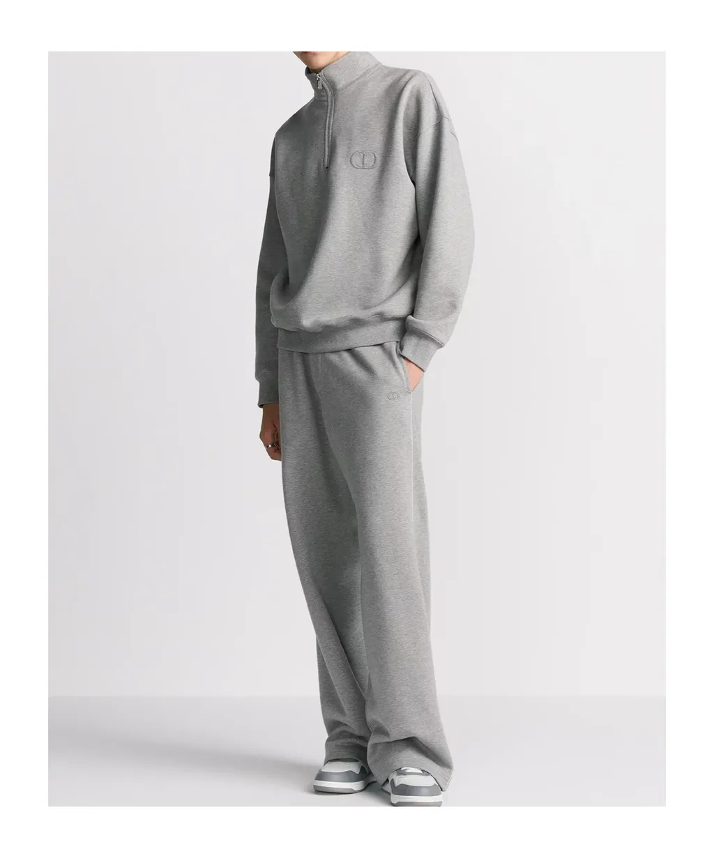 High Neck Zip Detailed Sweatshirt