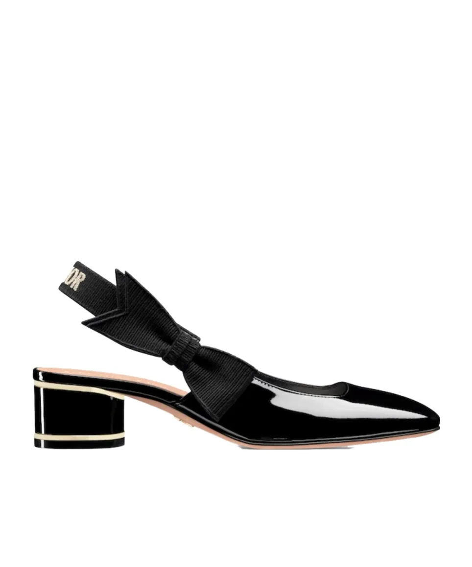 Bow Detailed Slingback Pumps