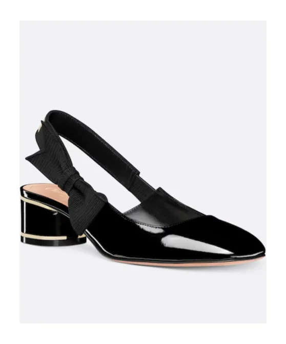 Bow Detailed Slingback Pumps