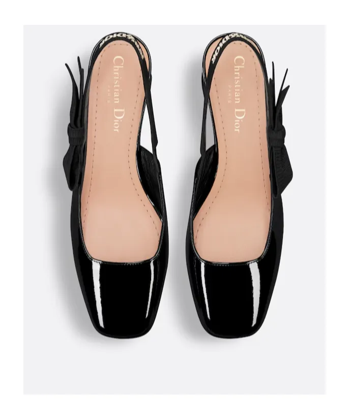 Bow Detailed Slingback Pumps