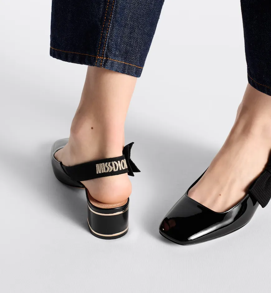Bow Detailed Slingback Pumps