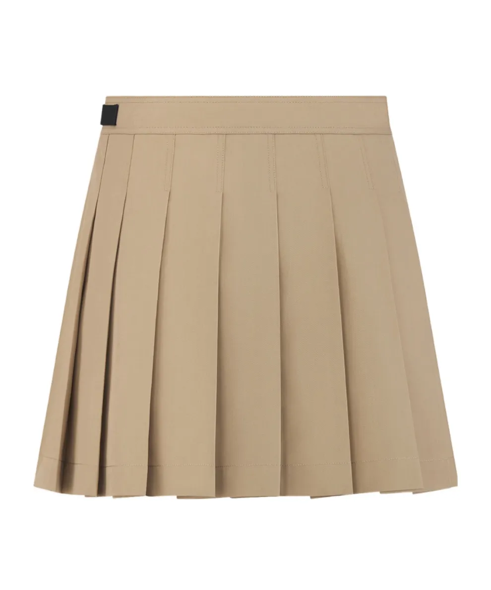 Pleated Wrap Mini Skirt