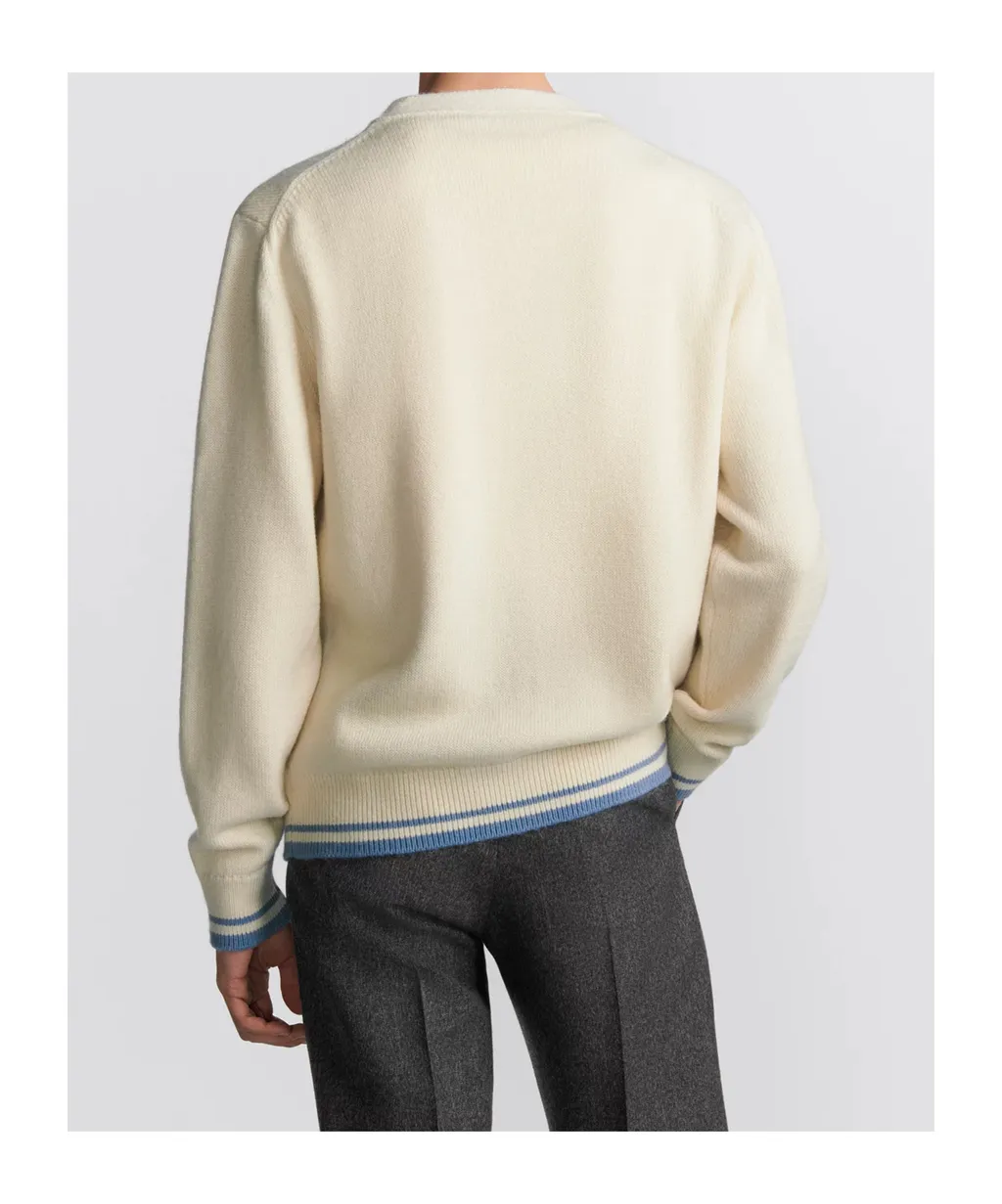 Logo Embroidered Button-Up Cardigan