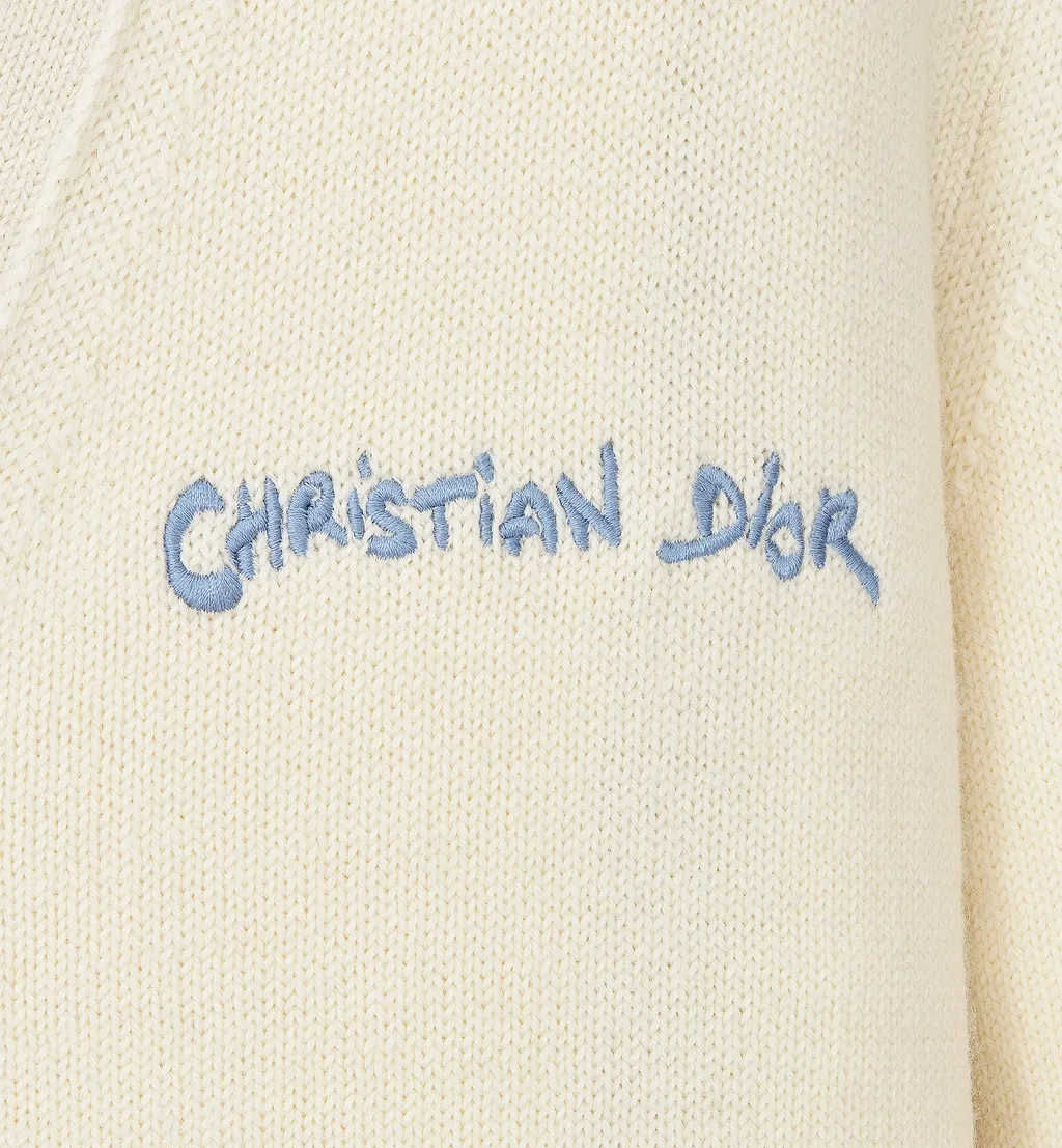 Logo Embroidered Button-Up Cardigan
