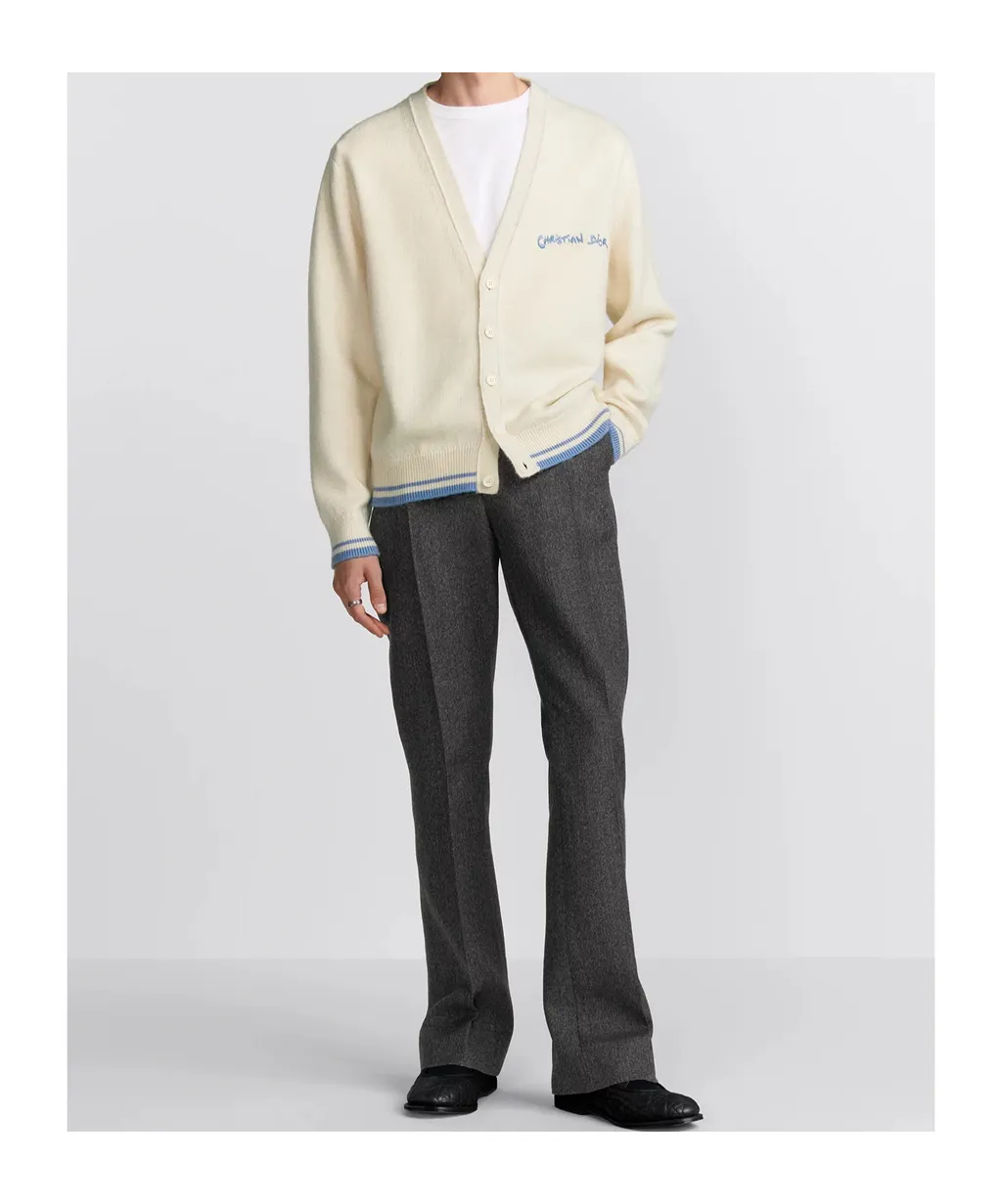 Logo Embroidered Button-Up Cardigan