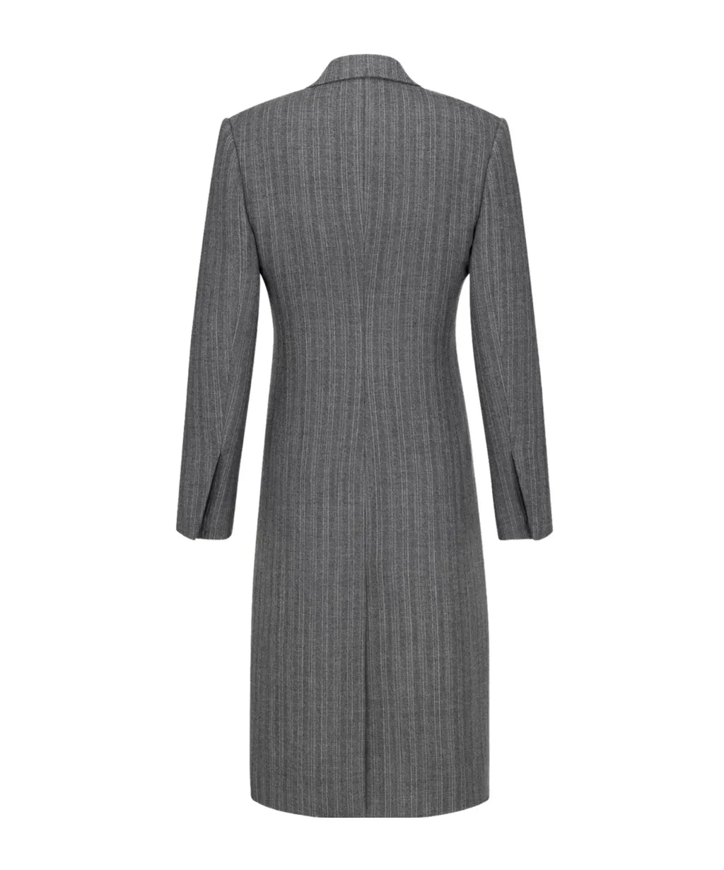 Button Detailed Long-Sleeved Coat