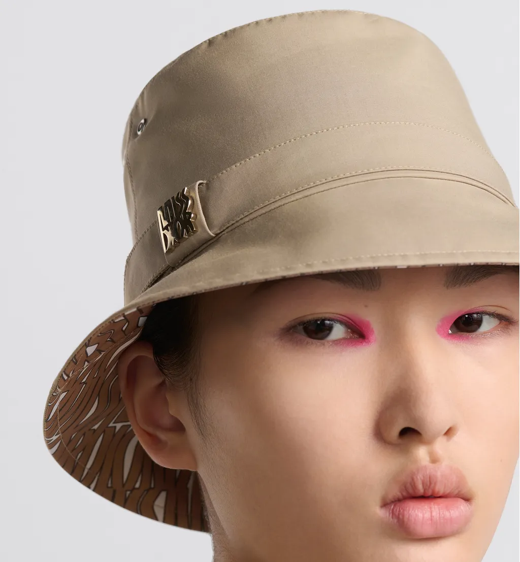 Teddy-D Miss Dior Allover Small Brim Bucket Hat