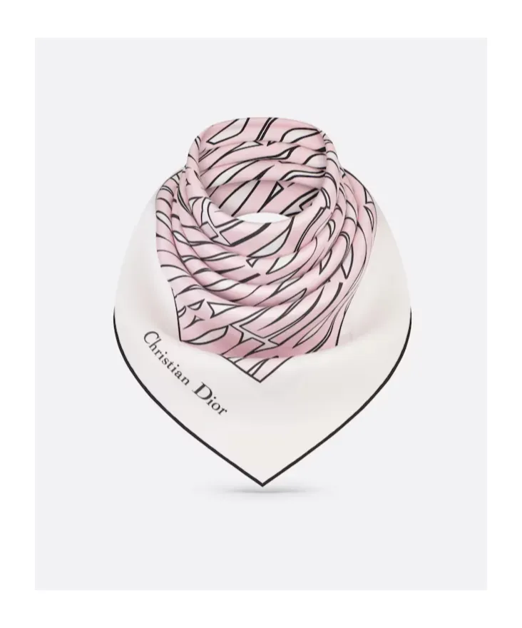 Miss Dior Allover 90 Square Scarf