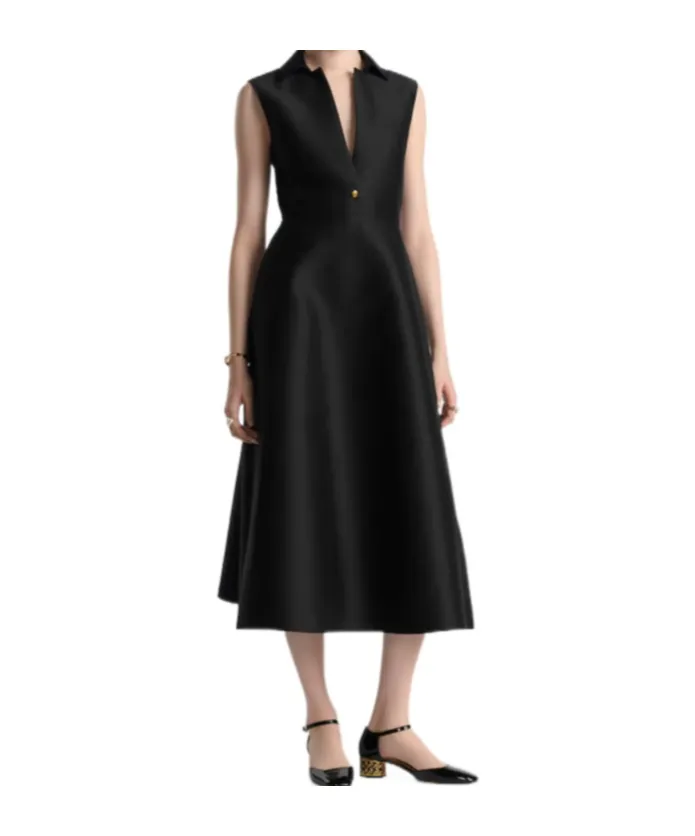 Belted Mid-Length Dress