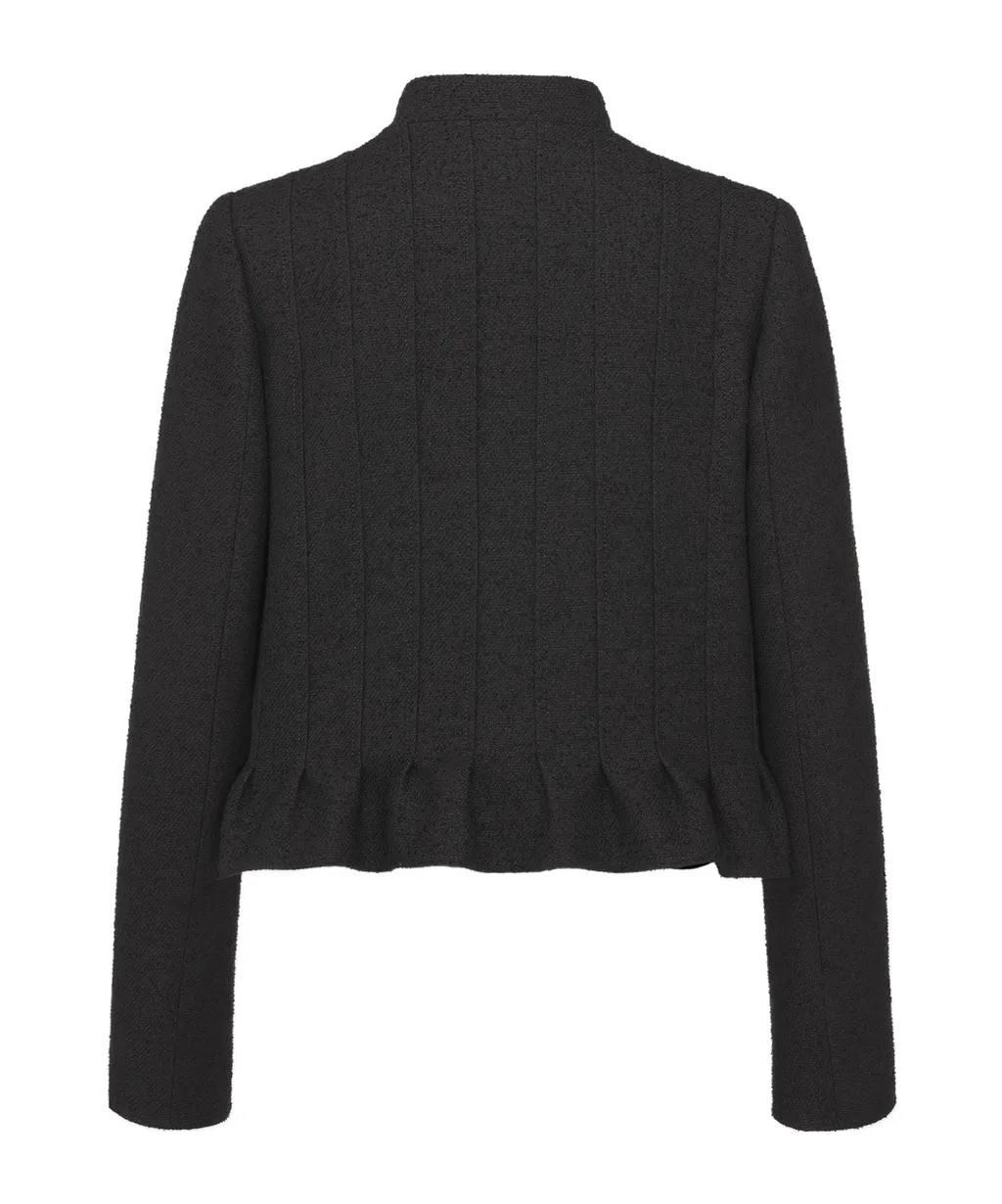 Button-Up Peplum Detailed Jacket