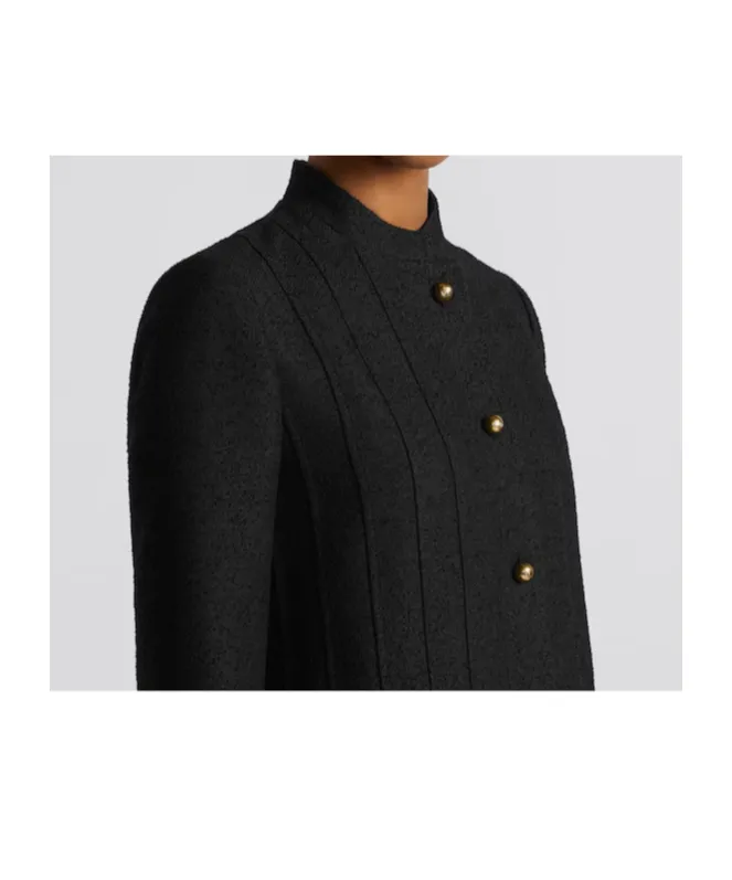 Button-Up Peplum Detailed Jacket