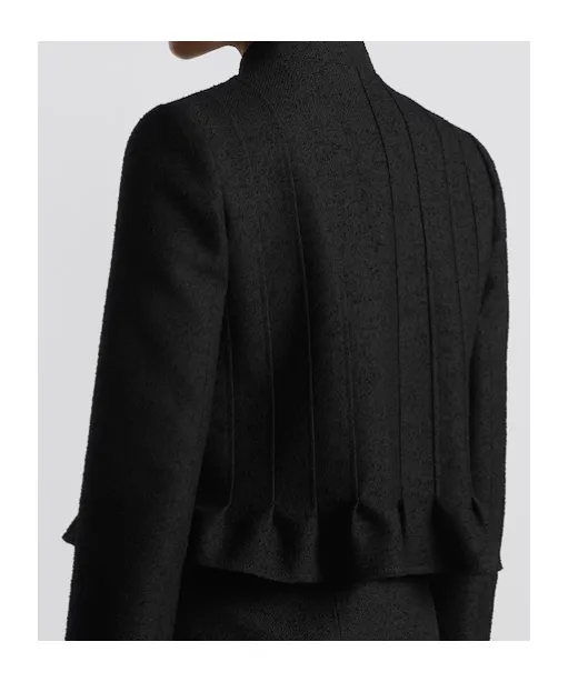 Button-Up Peplum Detailed Jacket