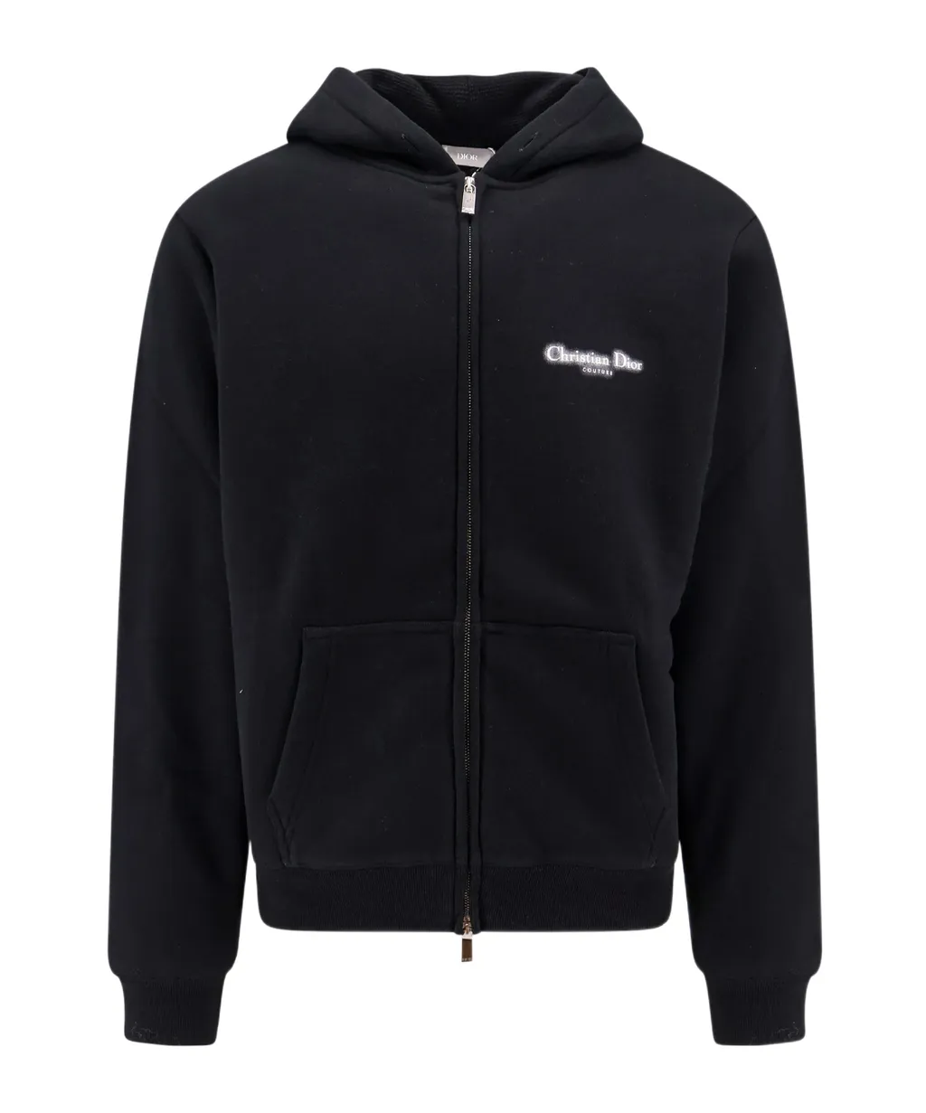 Couture Zipped Hooded Sweatshirt, Relaxed Fit
